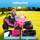Toddler Ride On Truck Electric Car Kids Ride On Truck Car Ride on Toys for Kids Ages 3+ Large Battery Powerful Jeep with Remote Control 2 Speeds LED Light Horn Music Toddlers(Pink) by TinyTreasures Baby Boutique