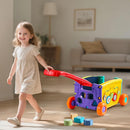 Interactive Learning Push Walker Toy for Toddlers, Musical Activity Wagon with Handle, Educational Rolling Cart with Blocks by TinyTreasures Baby Boutique