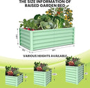 Large Outdoor Planter Boxes Kit Set of 2, 6x3x1.5ft Galvanized Raised Bed Planter with Open-Ended Base Design, Elevated for Outdoor Plants, Durable Raised Bed for Gardening,Green by CozyNest Decor