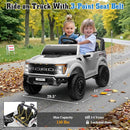 24V Ride on Car Licensed Ford F-150 Raptor, Kids Electric Car with Remote Control, LED Light/Music/MP3, Truck Bed Storage, 3-Point Seat Belt (24V, White) by TinyTreasures Baby Boutique