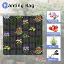 36 Pockets Hanging Planter Bags, Hanging Vertical Wall Mounted Plant Planting Grow Bags, Herb Garden Planter Outdoor Indoor Growing Bag, Gardening Vertical Greening Flower Container(1m×1m, Black) by CozyNest Decor