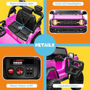 ENYOPRO 12V Ford Bronco Raptor Ride On Car for Kids, Electric Power Car Ride-On Toy for Toddlers w/Remote Control, 4 Wheels Spring Suspension, Bluetooth Music, Radio, LED Lights, 2 Speed (Pink) by TinyTreasures Baby Boutique