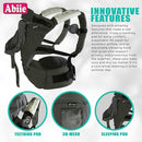 Abiie HUGGS 3-in-1 Baby Carrier with Hip Seat - Front Facing, Hip Hugger, Back Baby Carrier - Healthy Sitting (M) Position, 3 Mos.-Toddler - Buckle Type Closure - Approved by US Safety Standards by TinyTreasures Baby Boutique