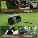 Compost Spreader 36 Inch Towable Peat Moss Spreader with Installation Support Accessories, Metal Mesh Roller Lawn Spreader for Top Soil, Manure, Mulch, Top Dressing - Garden spreaders for lawns by GreenHaven Gardens