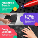 Large Magnetic Drawing Board for Kids & Toddlers with Beads and Magnet Stylus Pen - Magnetic Tablet Toy for Airplane & Car Ride Activities for Kids by TinyTreasures Baby Boutique