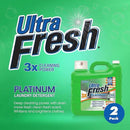 Ultra Fresh 2 Pack 3X Platinum Liquid Laundry Detergent up to 320 Loads, Original Green - Deep Cleaning Power and Fresh Scent for Washing Clothes by CozyNest Decor