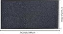 fani Heavy Duty Large Outdoor Indoor Entrance Black Doormat Waterproof Low Profile Entrance Rug Front Door Mat Patio Anti-Skid Rubber Back, 48x96 inch (Gray) by GreenHaven Gardens