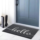 Door Mat, Durable Welcome Mat Low Profile Floor Mat Front Doormat Non Slip Mats Entrance Rectangular Easy to Clean Doormat, for Entryway, Patio, High Traffic Areas (36"x24",Black) by CozyNest Decor