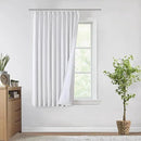 Vision Home White Pinch Pleated Full Blackout Curtains 60 inch Wide Thermal Insulated Window Curtains for Living Room Bedroom Room Darkening Pinch Pleat Drapes with Hooks Back Tab 1 Panel 60" Wx72 L by CozyNest Decor