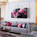 GUGIKA Abstract Wall Art for Living Room, Pink Canvas Wall-Art for Girls Bedroom, Print Paintings, Size 20x40 Inches by CozyNest Decor