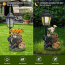 Rooster Statues Outdoor Solar Sculptures with Solar Lights and Flowerpot Funny Garden Decor Animal Figurines Resin Outdoor Statues for Patio Yard Lawn Balcony Grandma Mom Gifts by GreenHaven Gardens