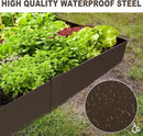 40" L x 8" H Metal Landscape Edging, Heavy Duty Galvanized Steel Garden Edging,6 Pack Steel Landscape Edging with Clips for Lawn, Flower Bed, Yard (Brown) by GreenHaven Gardens