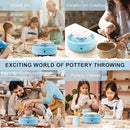 Mini Pottery Wheel Kit - 6" Pottery Wheel for Kids, Teens & Adults Beginners, 2 Lb Air Dry Clay & 18PCS Clay Tools Included, Crafts for Home DIY, Ceramic Work & Art Creatio by TinyTreasures Baby Boutique