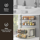 3 Pack Magnetic Spice Rack Organizer, Space Saver for Refrigerator and Whiteboard, Metal Fridge Shelf for Kitchen and Classroom, Black by CozyNest Decor