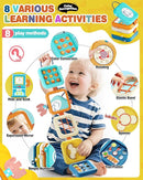 Busy Board for 1 Year Old, Travel Toys for Toddlers 1-3, 8 in 1 Montessori Activity Cube Toy for Babies in Airplane Car Stroller, Sensory Education Birthday Gifts for 1 2 Year Old Boy Girl Infant by TinyTreasures Baby Boutique