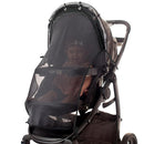 Stroller Sun Shade - Universal UV Protection Cover for Strollers Sunshade with See Through, Clip-On Sun Blocker, Sun Shield for Baby, Breathable Adjustable Fit, Full Coverage, L Black by TinyTreasures Baby Boutique
