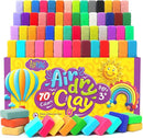 FlyFlag Air Dry Clay - 70 Colors, Ultra Light and Soft, Non-Toxic Modeling Clay for Kids with Tools and Tutorials, for Creative Play and Learning by TinyTreasures Baby Boutique