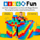 Big Blocks for Kids Ages 4-8 — Indoor & Outdoor Blocks for Kids Games — Large Building Blocks (48 pc) Learner Set by TinyTreasures Baby Boutique