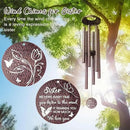 Gifts for Sister, 25''Wind Chimes, Birthday Gifts for Sister, Soul Sisters Unique Gift for Women,Thanksgiving,Christmas Day Gift Ideas for Love Rreminder by CozyNest Decor