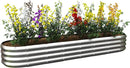 Galvanized Raised Garden Bed Kit, Galvanized Planter Garden Boxes Outdoor, Oval Large Metal for Vegetables,Flower,8x1.8x1FT by GreenHaven Gardens