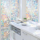 HIDBEA Window Privacy Film Static Clings, Rainbow Window Film, 3D Decals Non-Adhesive Window Vinyl Film for Home Door, 35.4 Inch × 6.5 Feet by CozyNest Decor