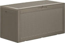 100 Gallon Resin Deck Box, Waterproof Outdoor Storage Bin for Patio Furniture, Pool Accessories, and Garden Tools, Lockable & UV-Resistant, Grey by CozyNest Decor