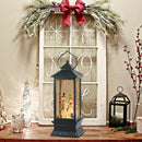 Eldnacele Singing Battery Operated Musical Lighted Christmas Snowman Water Glittering Swirling Snow Globe Lantern with Music Christmas Home Decoration and Gift, Snowman Family by CozyNest Decor