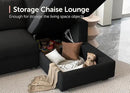 HONBAY Sectional Sleeper Sofa with Pull Out Bed U-Shape Sectional Couch with Storage Chaise 6 Seater Sleeper Sectional Sofa Bed, Velvet Black by CozyNest Decor