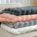 RYNGHIPY Faux Fur Blanket Double-Sided Thick Warm Blanket for Couch Soft Fluffy Furry Blankets for Sofa Chair (Dark Grey, 51''x63'') by CozyNest Decor