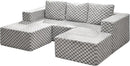 Hobestluk Modular Sectional Sofa Memory Foam Couch Oversized Sectional Sofa 3-Seater with Chaises Cloud Couch with Removable Cover U Shaped Sofa for Living Room (Plush Grey, U Shape) by CozyNest Decor