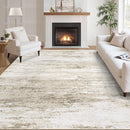 Washable Rug 5x7 Area Rugs for Living Room: Neutral Soft Rug Abstract Non Slip Low Pile Modern Carpet for Bedroom Kitchen Nursery Office Dining Room Indoor (Beige, 5'x7') by TinyTreasures Baby Boutique