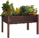 MUPATER 4' x 2' Raised Garden Bed, Raised Garden Bed with Four Legs & Elevated Planter Box and Drainage Holes for Herbs and Vegetables, Outdoor and Indoor, Rustic by GreenHaven Gardens