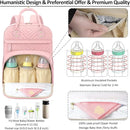 Diaper Bag Backpack Tote for Women Large Capacity, Baby Bag with Insulated Pockets Multifunctional Diaper Bags For Baby Girl Boy Waterproof Baby Bags For Boys Girls Maternity Bag Baby Pink by TinyTreasures Baby Boutique