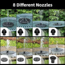 ALUKIKI Solar Powered Fountain 4W Bird Bath Fountains Pump Upgraded Glass Panel Fountains with Color LED Lights 7 Nozzles & 4 Fixers for Garden Small Pond Outdoor Swimming Pool Fish Tank by GreenHaven Gardens