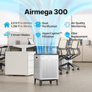 Coway Airmega 300 Smart Air Purifier with 1,256 sq. ft. Coverage, White, Model:AP-1515H by TinyTreasures Baby Boutique