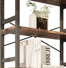 IRONCK Bookshelves and Bookcases, 31.5in Wide Shelf 5-Tier Ladder Shelf 110lbs/shelf Vintage Industrial Style Bookcase for Bedroom Living Room Home, Vintage Brown by CozyNest Decor