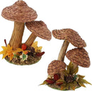 winemana 2 Pack Mushroom Fall Decor - Handmade Woven Mushrooms Figurines, Rustic Farmhouse Table Centerpieces for Thanksgiving, Autumn Home, Shelf & Kitchen Decor by CozyNest Decor