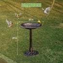 Backyard Expressions Outdoor Garden Bird Bath - Bronze - Weather Resistant Polyresin - 27 Inch by GreenHaven Gardens