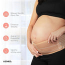 AZMED Maternity Belt Back Support - Adjustable Abdominal Binder for Pregnancy - Belly Band for Pelvic, Waist & Lower Back Comfort - Fits Up to 46 Inches - Beige by TinyTreasures Baby Boutique
