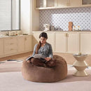 Bean Bag Chair 3Ft, Memory Foam Filled, Large Beanbag Chairs for Adults and Teens, Soft Sofa with Removable Flannel Cover, Round Couch for Living Room Bedroom College Dorm (Coffee, 3FT-36×36"×24") by CozyNest Decor