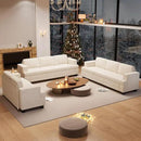 Sofa, 3 Piece Set Comfy Sofa, Loveseat & 2 3-Seater Couch with Deep Seats for Living Room, Modern Sleeper Couch, Beige Chenille by CozyNest Decor
