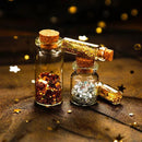 Geiserailie 45 Pcs Mini Glass Bottles with Cork Stoppers Spell Jar Clear Wishing Jars with 50 Eye Screws 3 Funnels for Wedding Party Favors DIY Art Crafts Decoration, 5 Sizes by CozyNest Decor