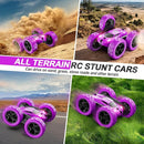 RC Cars, Purple Remote Control Car for Girls, 2.4 GHZ Double Sided RC Stunt Car 360° Rotating Remote Control Crawler with Headlights Car Toys for 6 7 8 9 10 11 12 Girls Birthday Gift by TinyTreasures Baby Boutique