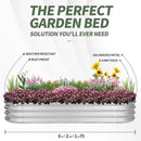 1MORE Galvanized Raised Garden Bed- Planter Garden Boxes Outdoor, Raised Beds for Gardening, 6x2x1ft Metal Garden Bed Kit for Vegetables Flower, Planter Raised Beds with Protective Tape & Tools.Silver by GreenHaven Gardens