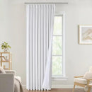 Vision Home White Pinch Pleated Full Blackout Curtains Thermal Insulated Window Curtains 120 inch for Living Room Bedroom Room Darkening Pinch Pleat Drapes with Hooks Back Tab 10 FT 60" Wx120 Lx1 by CozyNest Decor