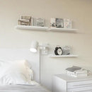 RICHER HOUSE 3 Set White Floating Shelves, Wall Mounted White Shelves for Wall Decor, Picture Ledge Shelf with Lip for Wall Storage Nursery, Bedroom, Living Room, Bathroom - White