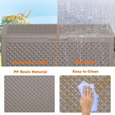 100 Gallon Deck Box Large Outdoor Storage for Patio Furniture,Outdoor Cushions,Garden Tools and Pool Supplies,Waterproof,Resin,Lockable(Grey Lozenge) by CozyNest Decor