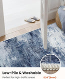 Amada 9x12 Large Area Rugs, Modern Living Room Rugs with Non-Slip Backing & Short Pile, Washable Rug with Abstract Pattern for Living Room, Bedroom and Dinning Room, Dark Blue by TinyTreasures Baby Boutique