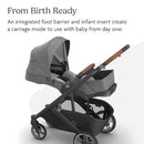 UPPAbaby Cruz V3 Stroller - from Birth + Car Seat Compatible - Full-Size, Reversible Seat - Infant Insert, Bug and Rain Shields Included - Greyson (Charcoal Mélange/Carbon Frame/Saddle Leather) by TinyTreasures Baby Boutique