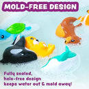 Tub Works® Marine™ Mold Free Bath Toys, 6 Pack | Sealed, No Hole Bath Toys Design Keeps Moisture Out | Soft, Squeezable & Float on Water | Easy-Grip Baby & Toddler Bath Toy Set | Great Baby Pool Toys by TinyTreasures Baby Boutique